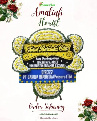 Papan Bunga Duka di Air Salemba